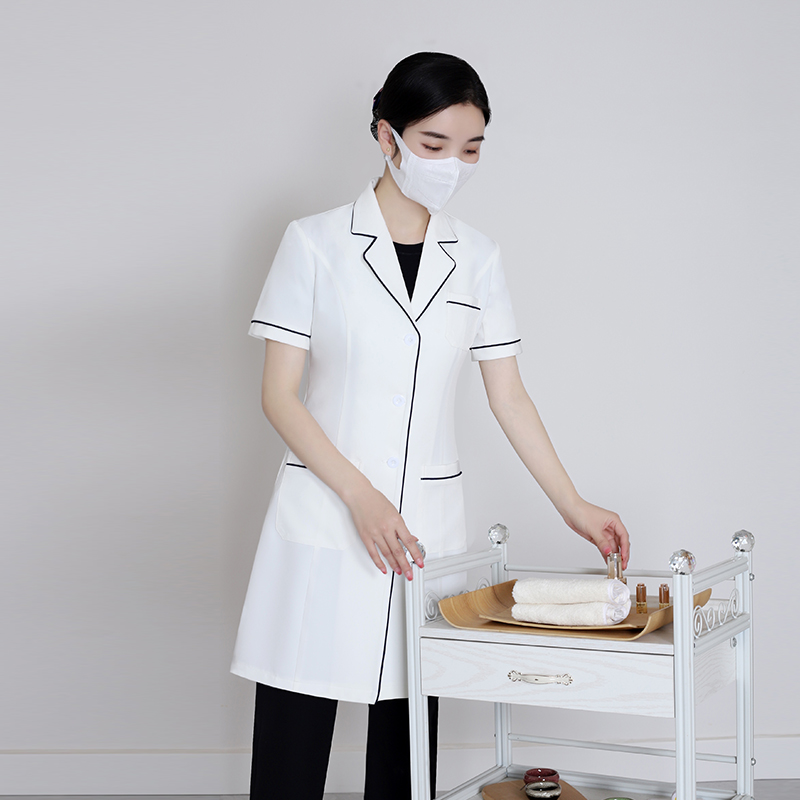 معطف مختبر أبيض بأكمام قصيرة،  - مراجعة Medical Lab Years وسعره